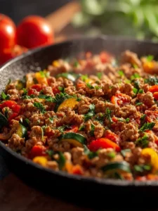 Healthy Ground Turkey Skillet First Image