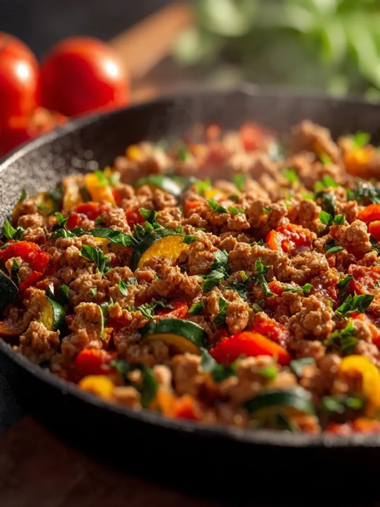 Healthy Ground Turkey Skillet First Image