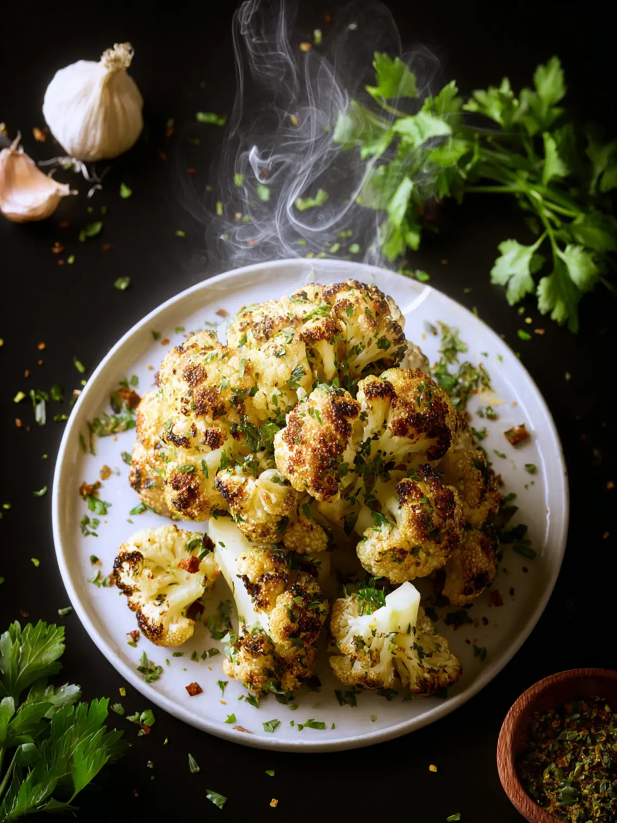 herb roasted cauliflower First Image